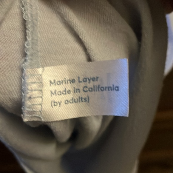 Marine Layer Short Sleeved V Neck Tee in Light Blue, Small - Picture 5 of 6